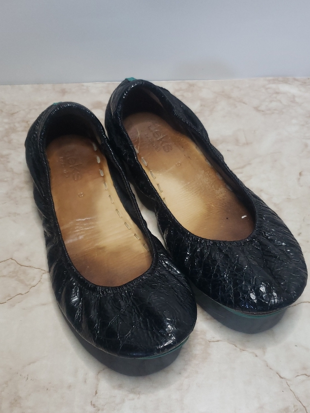 Tieks Black Obsidian Women’s Ballet Flats - Classic Comfort Size 9